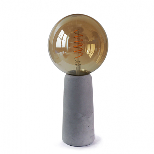 Lampe à poser en béton avec ampoule style Edison made in France