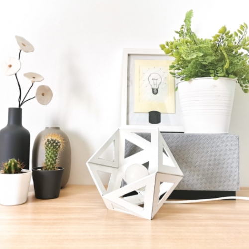 Petite Lampe Origami – blanc origine France