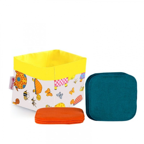 Coffret lingettes bébé lavables avec Box Maya fabriqué en france
