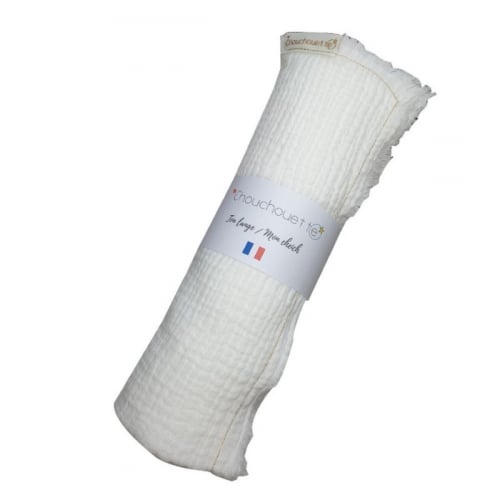 Lange / Cheich gaze de coton ivoire made in France