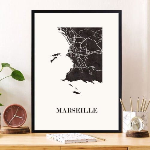 Carte Marseille personnalisable fabriqué en france
