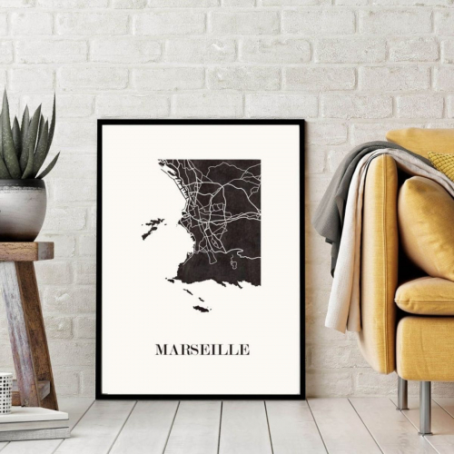 Carte Marseille - personnalisable