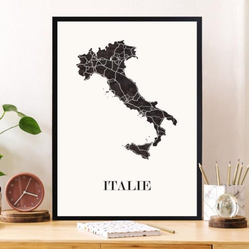 Carte de l'Italie personnalisable fabriqué en france