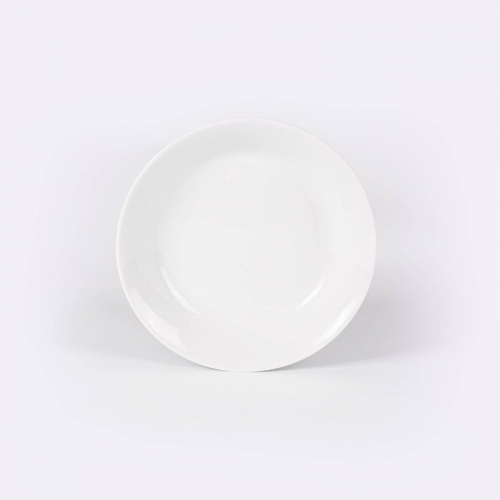 L'assiette creuse ronde en porcelaine de Limoges blanche